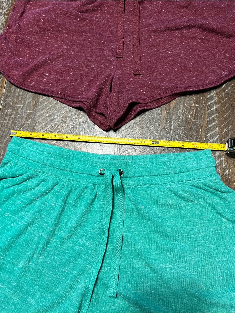 Athletic Works Green and Maroon Athletic Shorts - Picture 6 of 7
